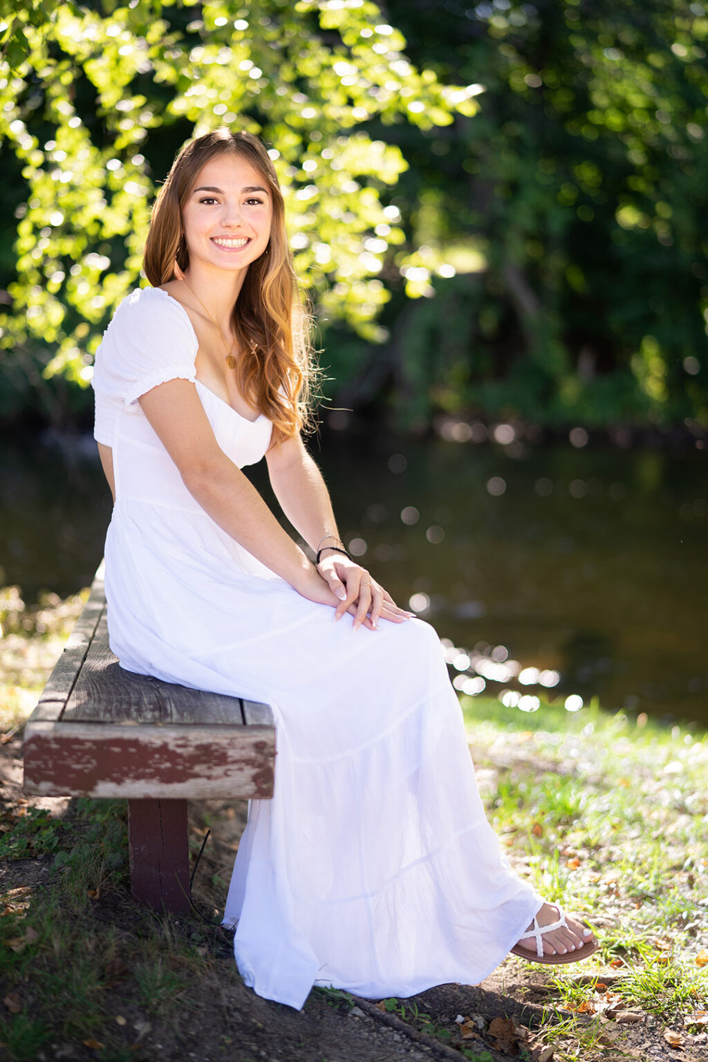 High school senior photo at Jackson's Landing Greenville