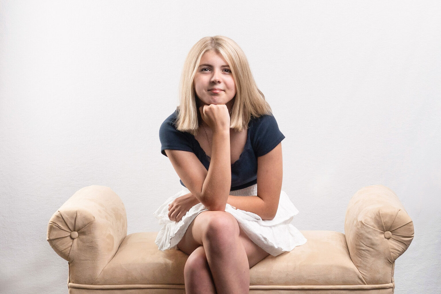 Senior portrait in studio